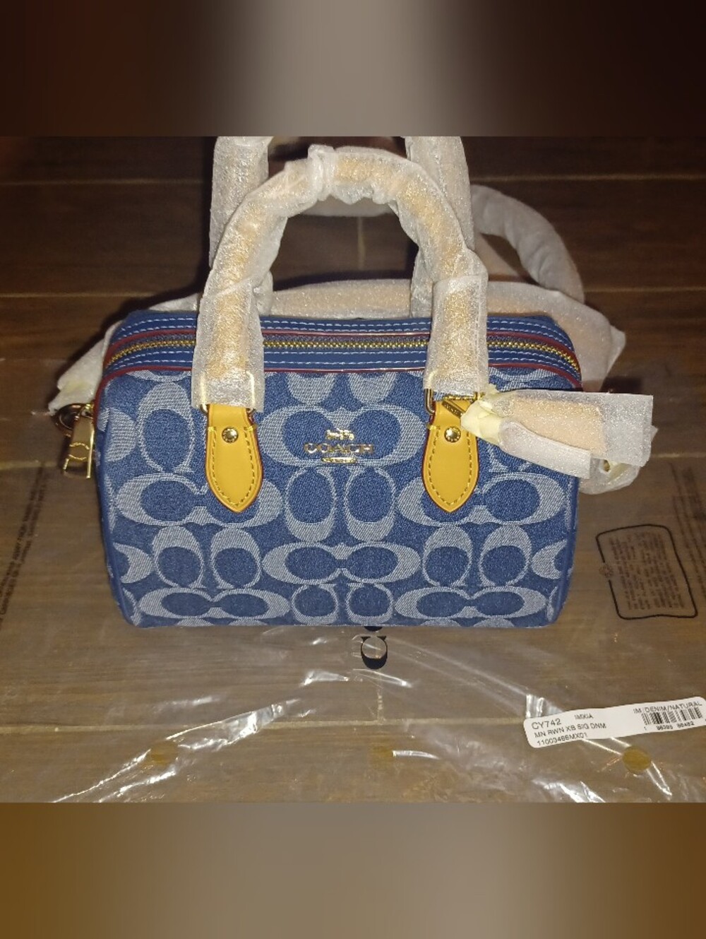 COACH MINI ROWAN IN SIGNATURE DENIM